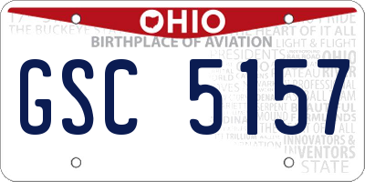 OH license plate GSC5157