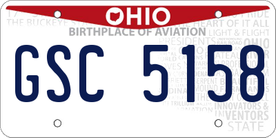 OH license plate GSC5158