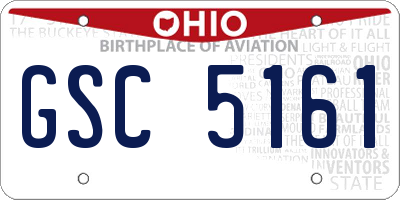 OH license plate GSC5161