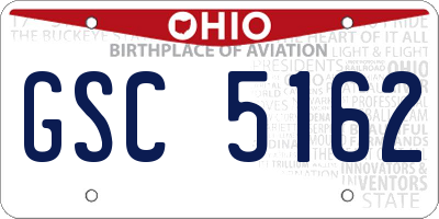 OH license plate GSC5162