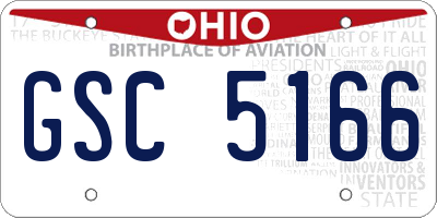 OH license plate GSC5166