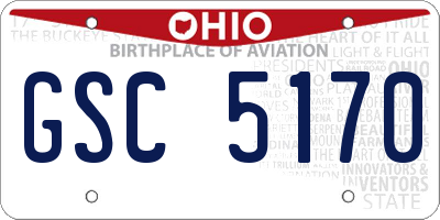 OH license plate GSC5170