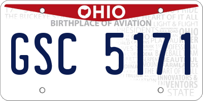 OH license plate GSC5171