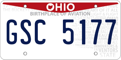 OH license plate GSC5177