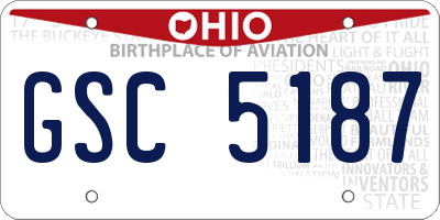 OH license plate GSC5187