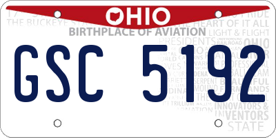 OH license plate GSC5192