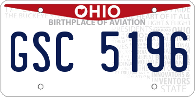 OH license plate GSC5196