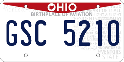 OH license plate GSC5210