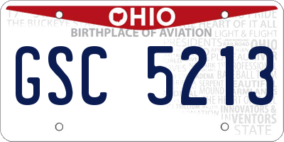 OH license plate GSC5213