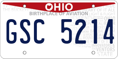 OH license plate GSC5214