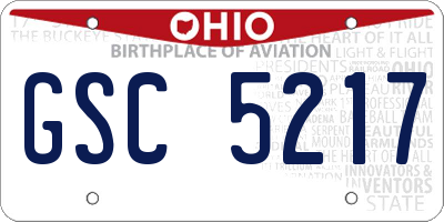 OH license plate GSC5217