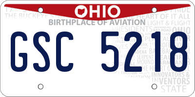 OH license plate GSC5218