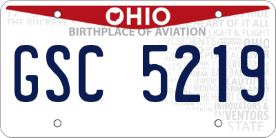 OH license plate GSC5219