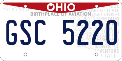 OH license plate GSC5220