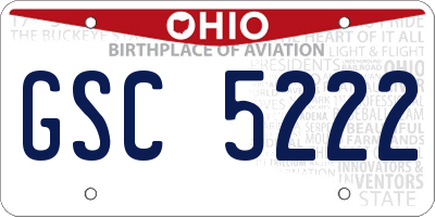 OH license plate GSC5222