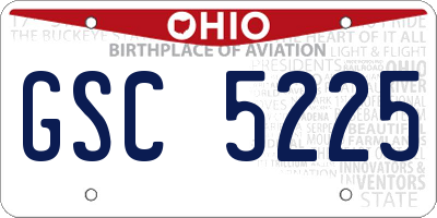 OH license plate GSC5225