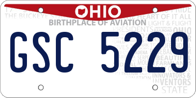 OH license plate GSC5229