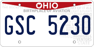 OH license plate GSC5230