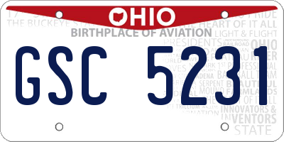 OH license plate GSC5231