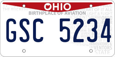 OH license plate GSC5234