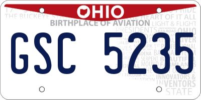 OH license plate GSC5235