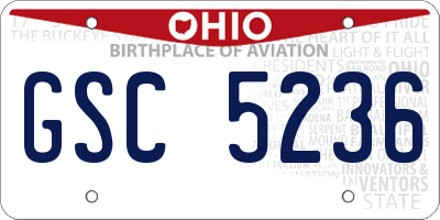 OH license plate GSC5236