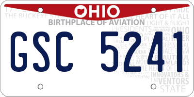 OH license plate GSC5241