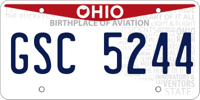 OH license plate GSC5244