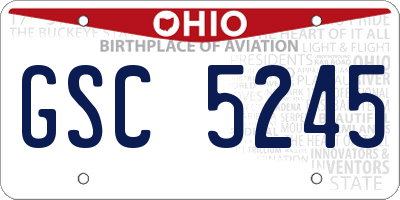 OH license plate GSC5245