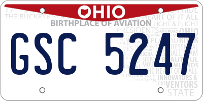 OH license plate GSC5247