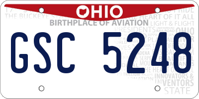 OH license plate GSC5248