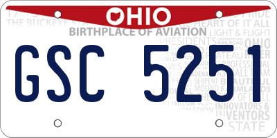 OH license plate GSC5251