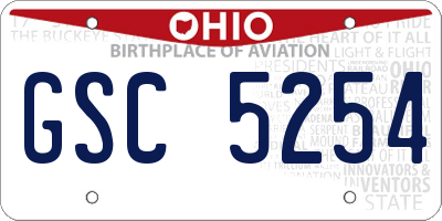 OH license plate GSC5254