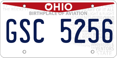 OH license plate GSC5256