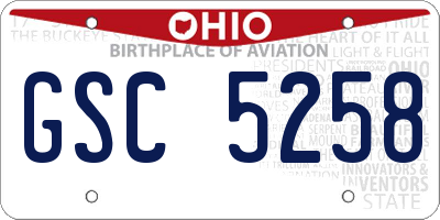 OH license plate GSC5258