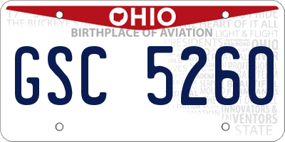 OH license plate GSC5260