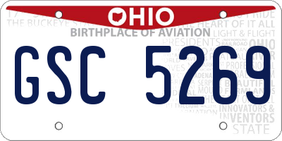 OH license plate GSC5269