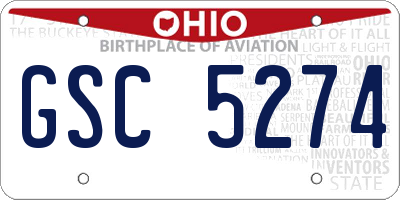 OH license plate GSC5274