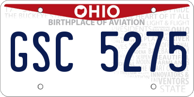 OH license plate GSC5275