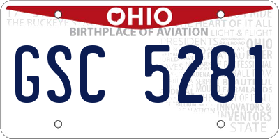 OH license plate GSC5281