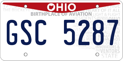 OH license plate GSC5287