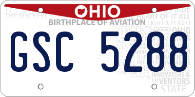 OH license plate GSC5288