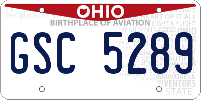 OH license plate GSC5289