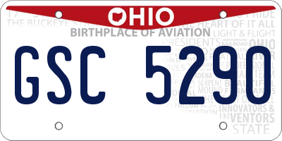 OH license plate GSC5290