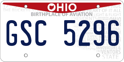 OH license plate GSC5296