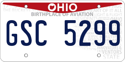 OH license plate GSC5299