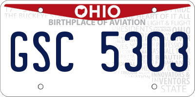 OH license plate GSC5303