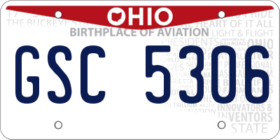 OH license plate GSC5306