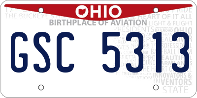 OH license plate GSC5313