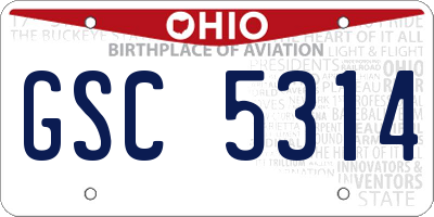 OH license plate GSC5314